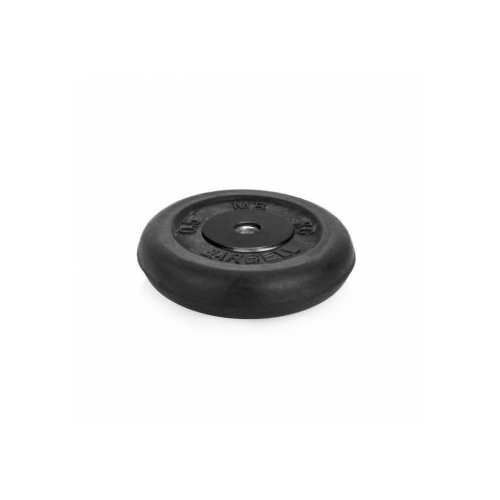 фото Диск для штанги mb barbell обрезиненный d 26 мм, 0,5 кг, black