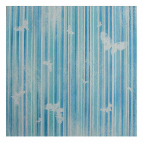 Фетр c рисунком STAMPERIA 100полиэстер Полосы и бабочки 1мм 3030см 1шт 301₽