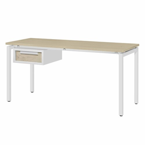 4 YOU Стол 180х60х85 см с ящиком офисный, письменный, белый, металлический