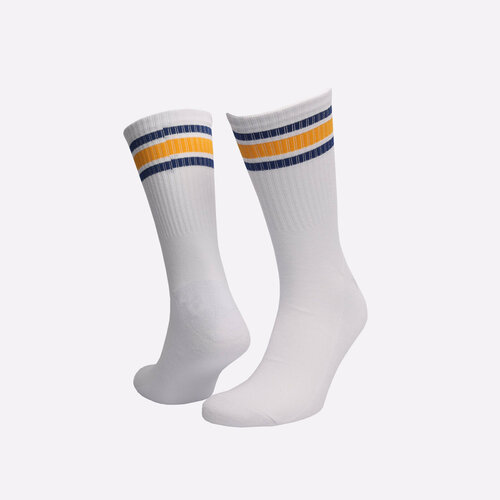 фото Носки sneakerhead striped sox, размер 42/45, белый, желтый