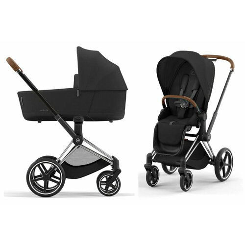 фото Коляска 2 в 1 cybex priam iv sepia black (шасси chrome/brown)