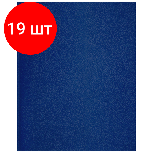 Комплект 19 шт, Тетрадь 48л, А5, линия OfficeSpace, бумвинил, синий