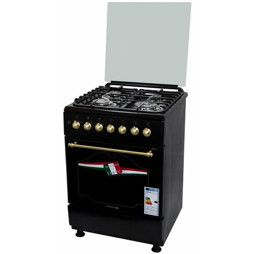 Газовая плита il Monte FO-GE6004 Black60 см Газ-контроль Эл духовка 64 л 4316700₽