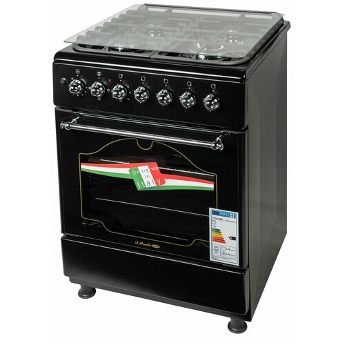 Газовая плита il Monte FO-GE6009 Black60 см Эл духовка 64 л 7 режимов и Конвекция 4560000₽