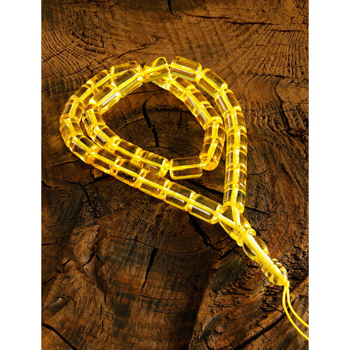 фото Браслет-нить, янтарь, 10 шт., размер 36 см, размер one size, диаметр 11 см, желтый amberhandmade