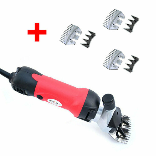 Комплект Машинка для стрижки овец и других животных Шторм + 3 шт запасных ножей