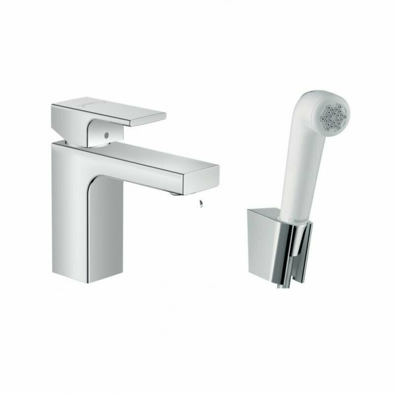 Смеситель для раковины Hansgrohe Vernis Shape 71216000 с гигиеническим душем