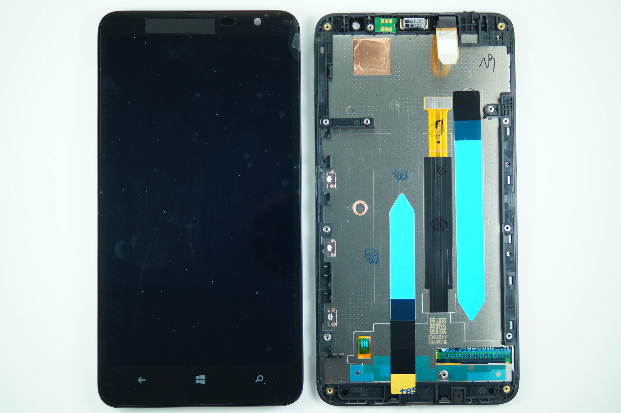 Дисплей (LCD) для Nokia 1320 Lumia+Touchscreen в рамке ORIG