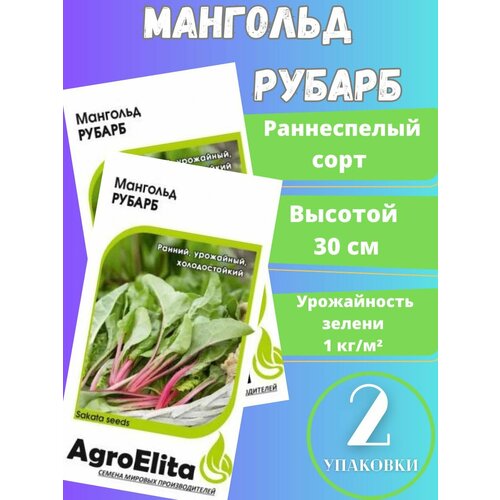 Семена зелень Мангольд Рубарб, 2 упаковки
