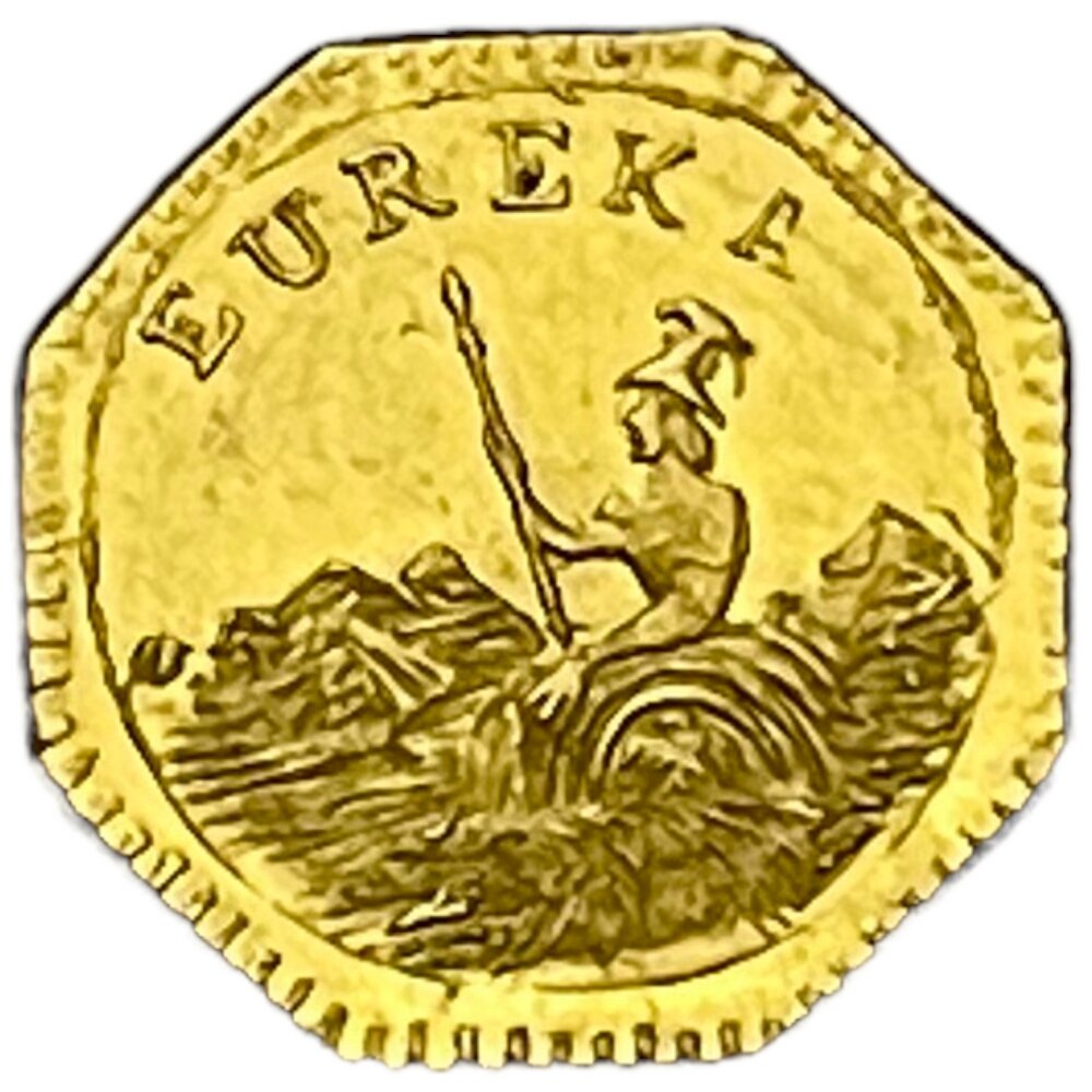 США 1/8 шарма 1884 г. (Калифорнийское золото)