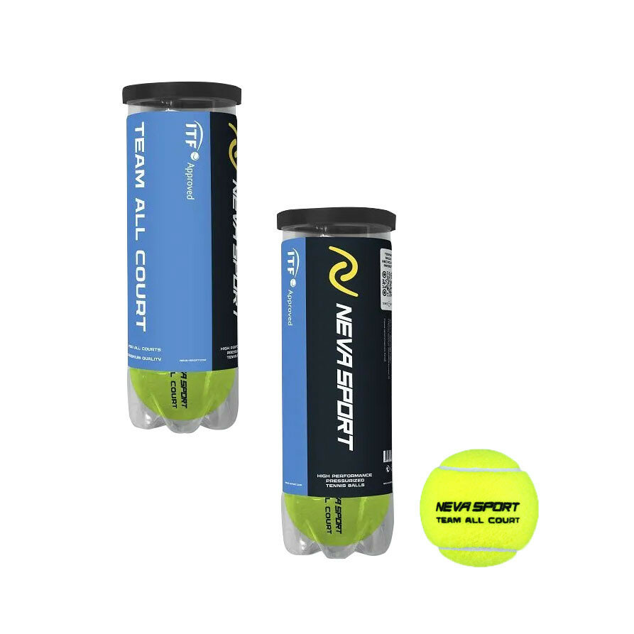 фото Мяч для большого тенниса NS Team All Court 124003, упаковка 3 мяча, желтый