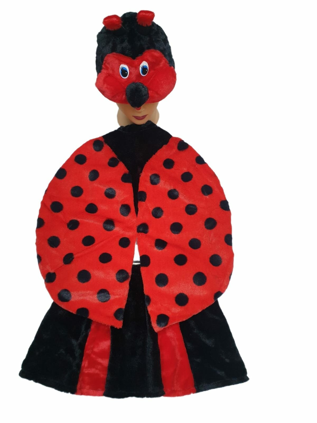 Карнавальный плюшевый костюм "Божья коровка" для детей от 4 до 7 лет