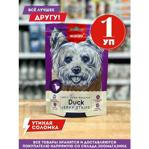 Лакомство для собак Wanpy Соломка утиная 100гр лакомство для собак wanpy dog утиные сосиски 100г