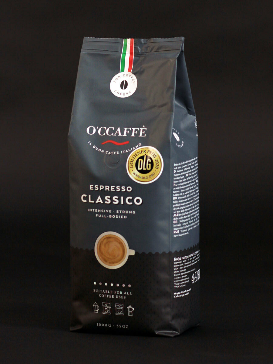 Кофе в зернах O'CCAFFE Espresso Classico, 1 кг (Италия)