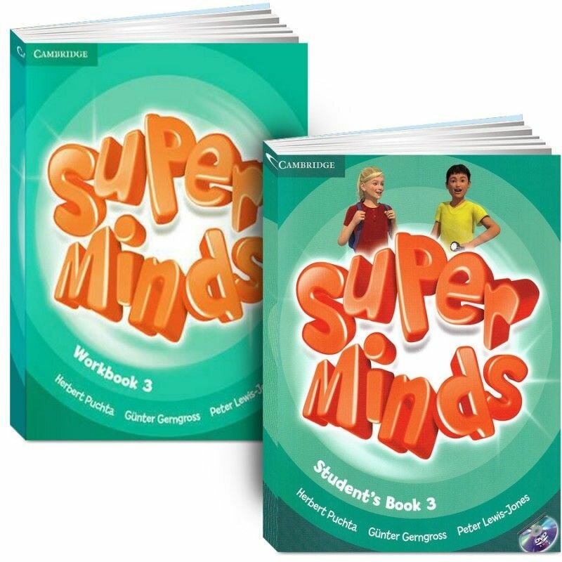 Super Minds 3. полный комплект: Учебник + Рабочая Тетрадь + CD/DVD