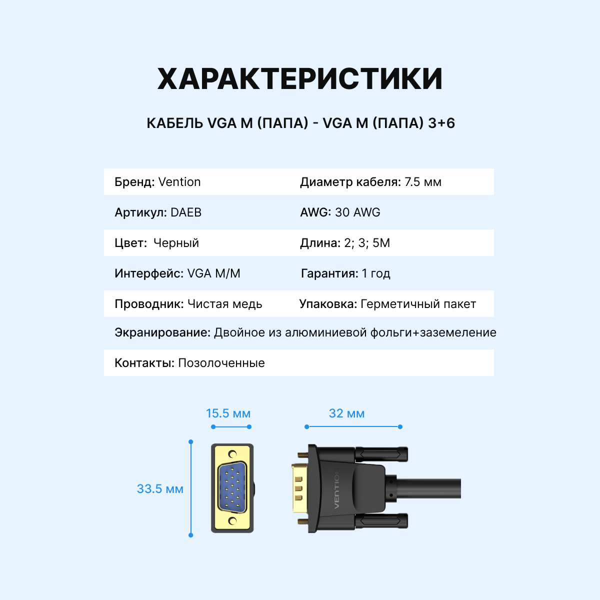Кабель для компьютера Vention - фото №10