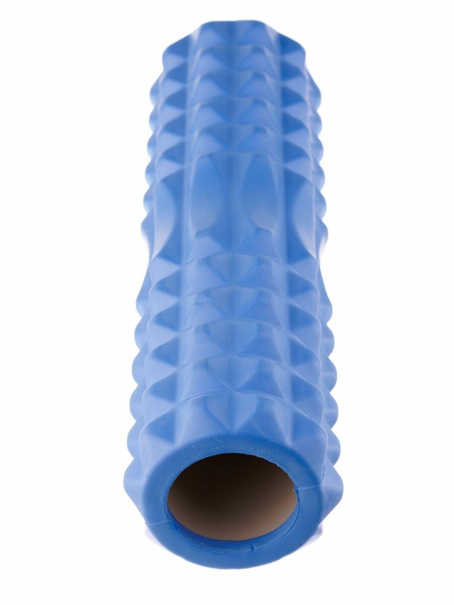 Валик для спины Estafit 30.5x8.5см, валик для фитнеса, ролик массажный, синий