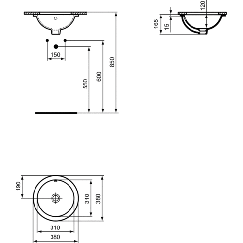 Раковина Ideal Standard Connect 38 см E505201