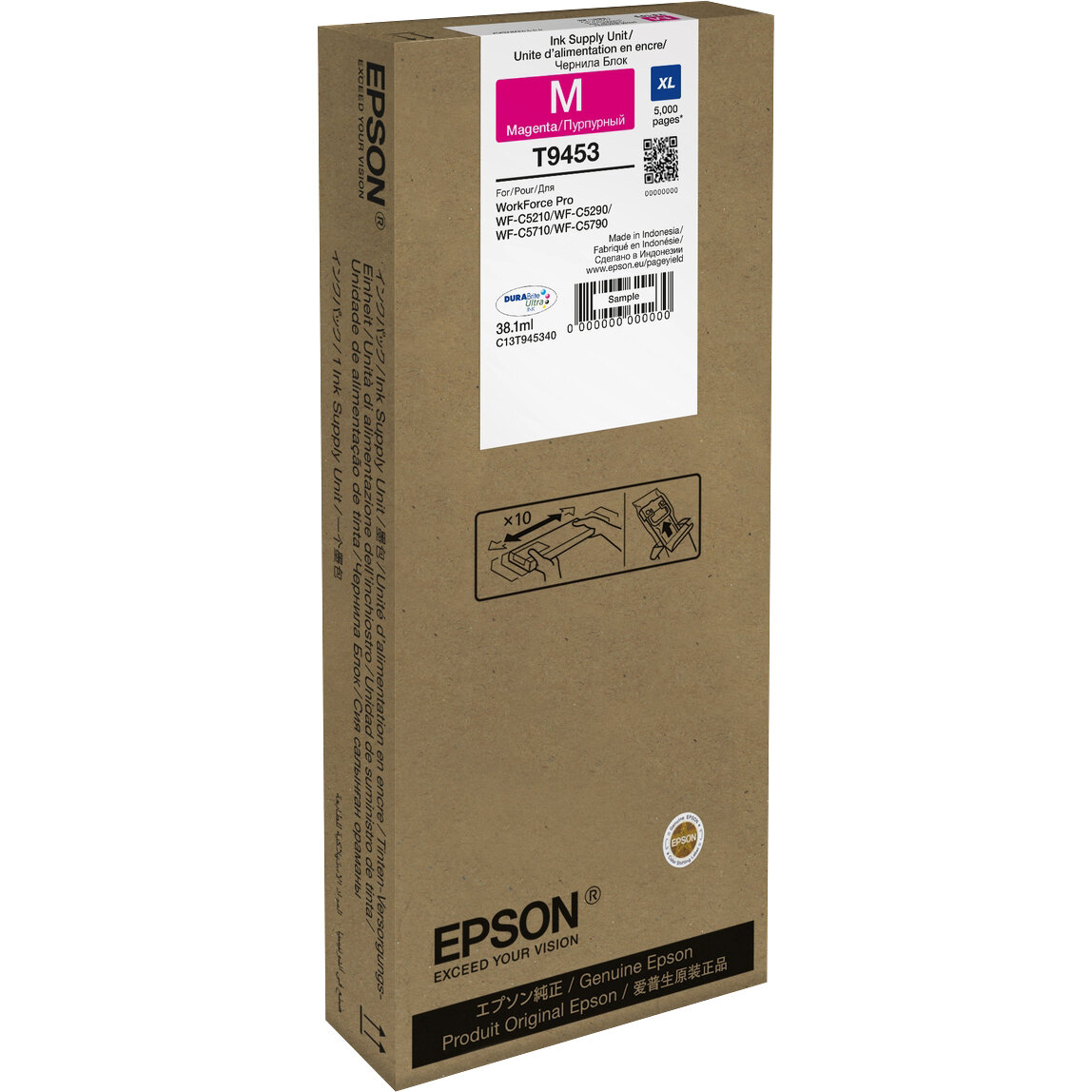 Картридж Epson пурпурный повышенной емкости для WorkForce Pro WF-C5790DWF, 5000 стр. - фото №5