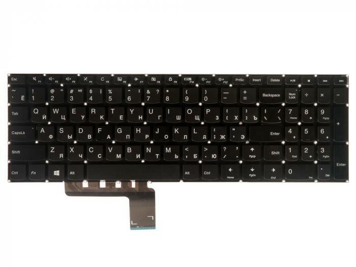 310-15ISK Клавиатура для ноутбука Lenovo IdeaPad 310-15ISK (черная без рамки) Гор. Enter