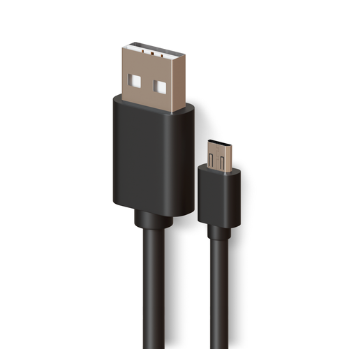 Дата-кабель USB - micro USB, 2.4А 1м, черный, Miuko дата кабель akai cbl210b usb micro usb black