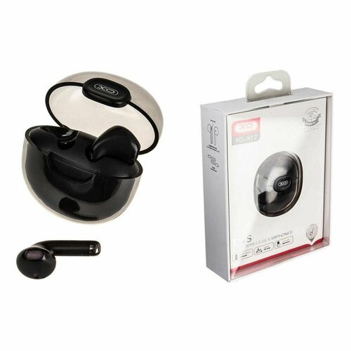 Наушники XO X17 беспроводные Bluetooth TWS вкладыши черные 1 шт 173900₽