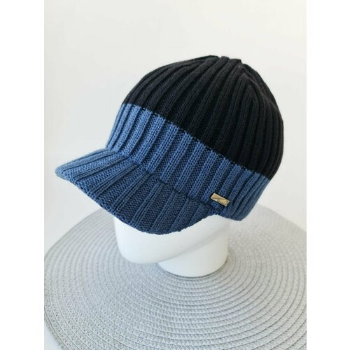 фото Кепка , размер свободный, синий шапка-сиб