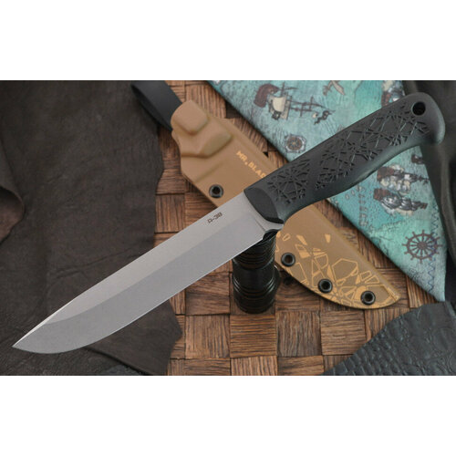 фото Нож mr.blade a-38, сталь 95х18, stonewash, рукоять черный эластон