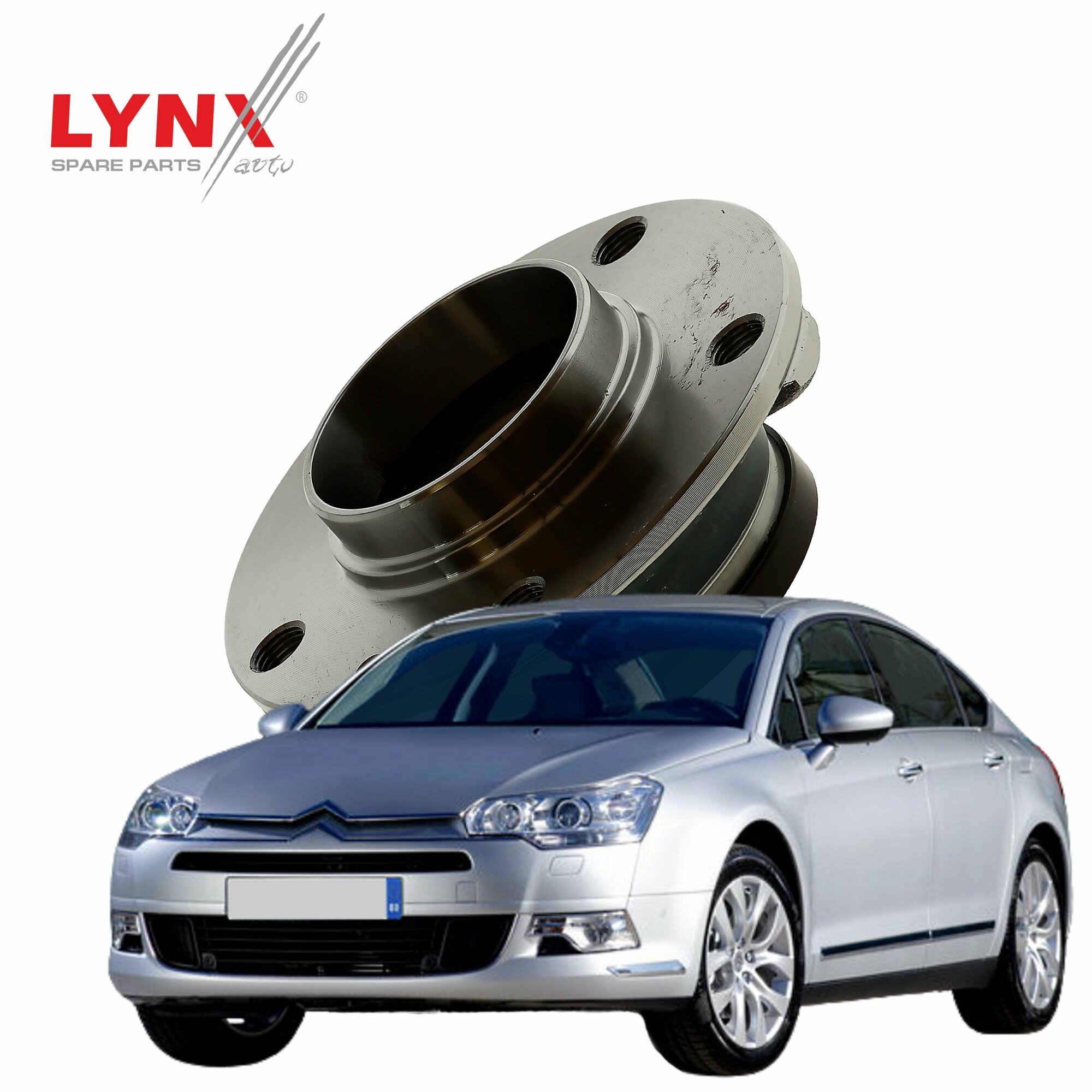 Ступица колеса Citroen C5 (2) / Ситроен С5 1995 1996 1997 1998 1999 2000 2001 2002 2003 2004 / задняя, 1шт, LYNXauto