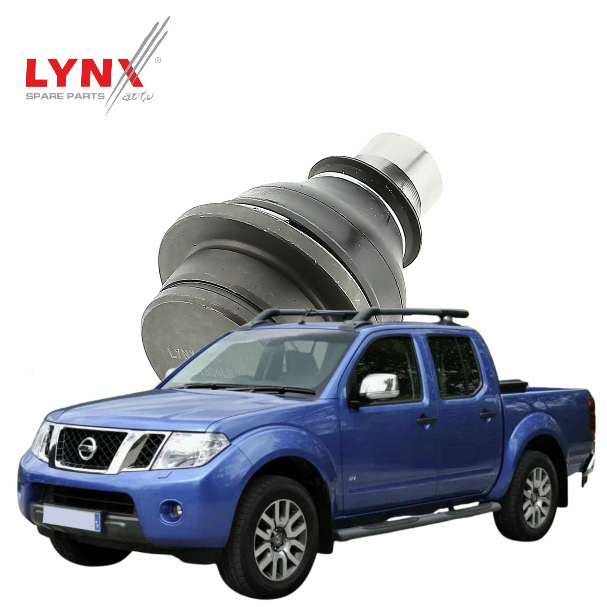 Опора шаровая Nissan Navara (2) / Ниссан Навара 2004 2005 2006 2007 2008 2009 2010 2011 2012 2013 2014 2015 / левая, нижняя, 1шт, LYNXauto