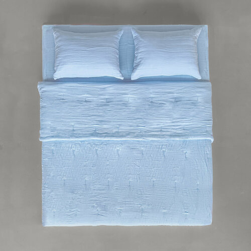 Муслиновое одеяло 160х240 см, цвет голубой