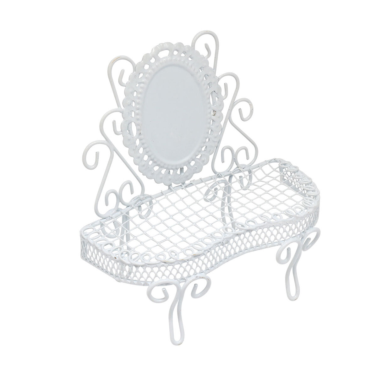 фото KB2237X Металлический туалетный столик, белый 9,8*4*11см Astra&Craft