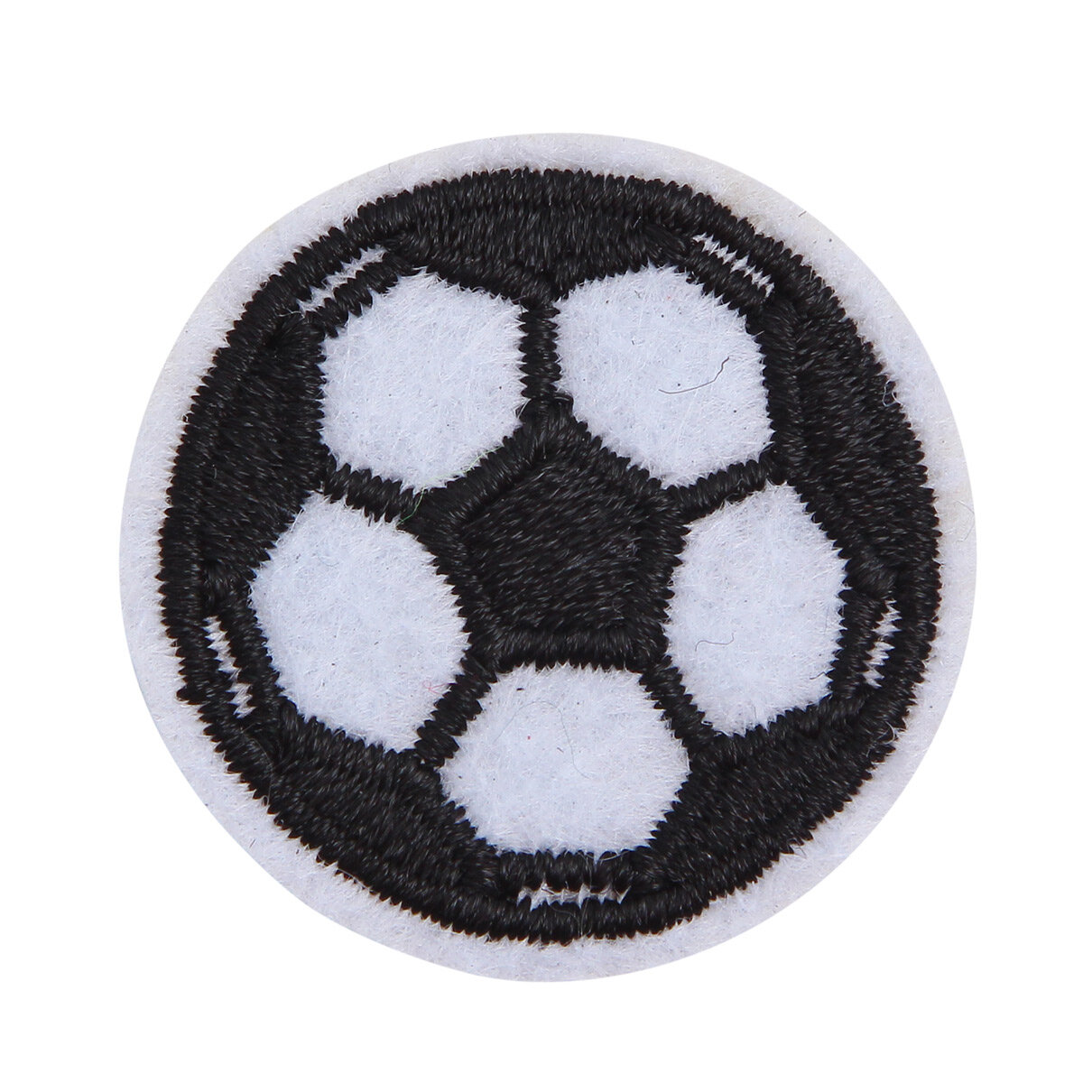 1881257 Термоаппликация футбольный мячик d3см белый/чёрный, 10 шт