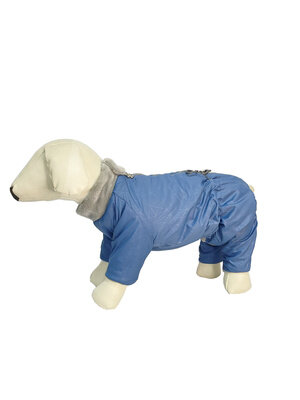 OSSO Комбинезон демисезонный на меху для собак р. 35 (кобель) голубой Кдм-1052 (зима), 0,163 кг