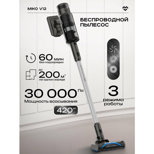 Беспроводной вертикальный пылесос Miko V12 17161₽