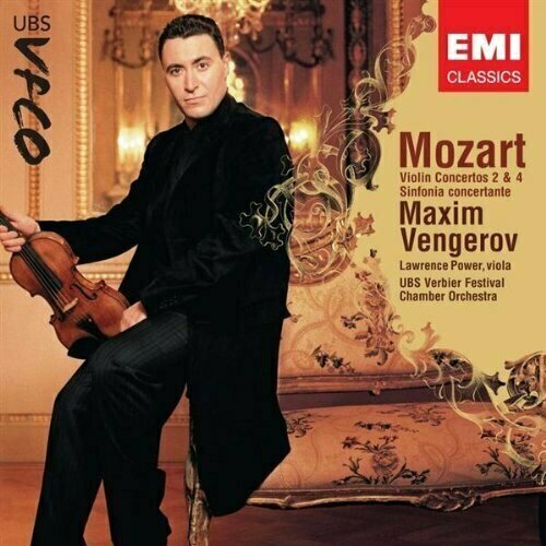 AUDIO CD MOZART, W.A, VIOLIN CONCERTOS NOS. 2, 4. SINFONIA CONCERTANTE K.364 - Vengerov, Maxim / Power, L./ Verbier Festival Chamber Orch audio cd mozart l oca del cairo k 422 fischer dieskau wiens schreier et al w cpe bach chamber orch 1 cd