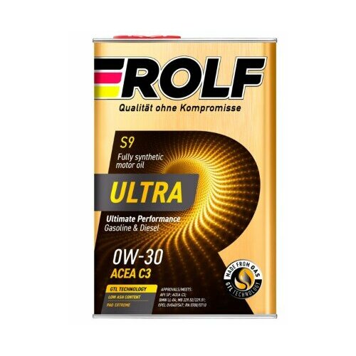 Масло Rolf Ultra 0/30 ACEA C3 API SP синтетическое 4 л (металл) рольф лубрикантс 322942 | цена за 1 шт