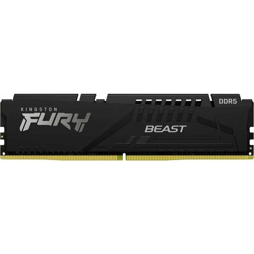 Kingston Память DDR5 32Gb 6000MHz Kingston KF560C40BB-32 Fury Beast Black RTL Gaming PC5-48000 CL40 DIMM 288-pin 125В dual rank с радиатором Ret 1198600₽