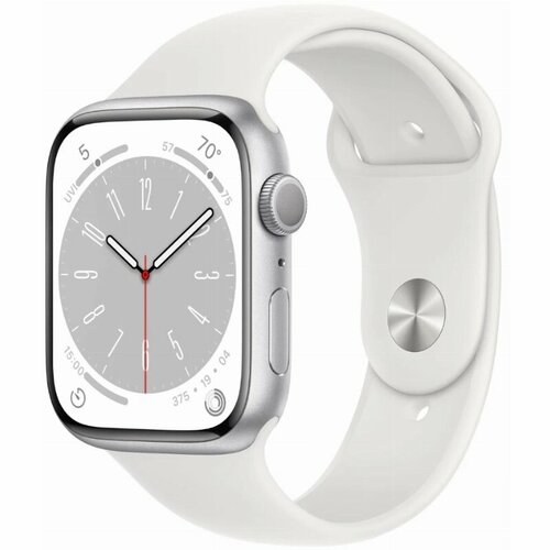 Умные часы Apple Watch Series 8 45 мм Aluminium Case silverwhite Sport Band SM 4661300₽