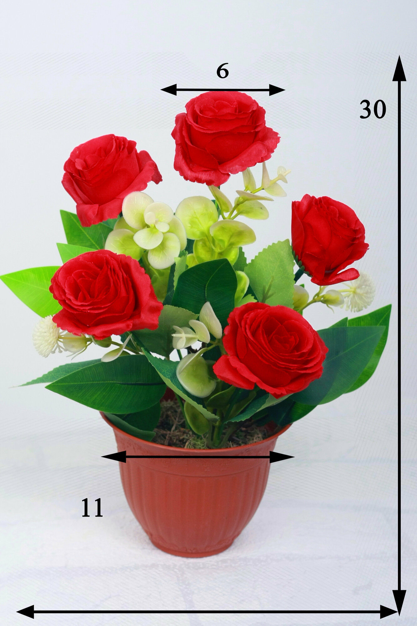 Искусственные цветы Розы в горшке от бренда Holodilova