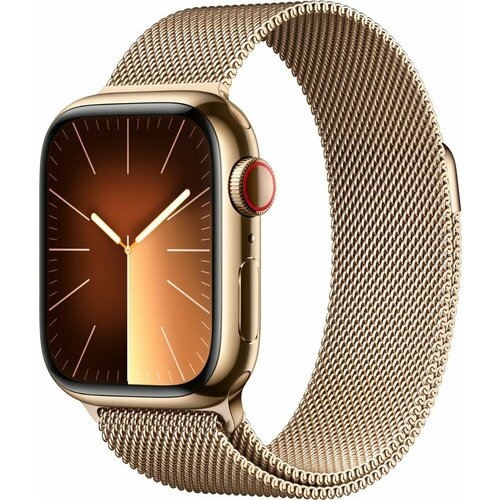Часы Apple Watch Series 9 45mm Stainless Steel Case Milanese Loop Gold 9417000₽