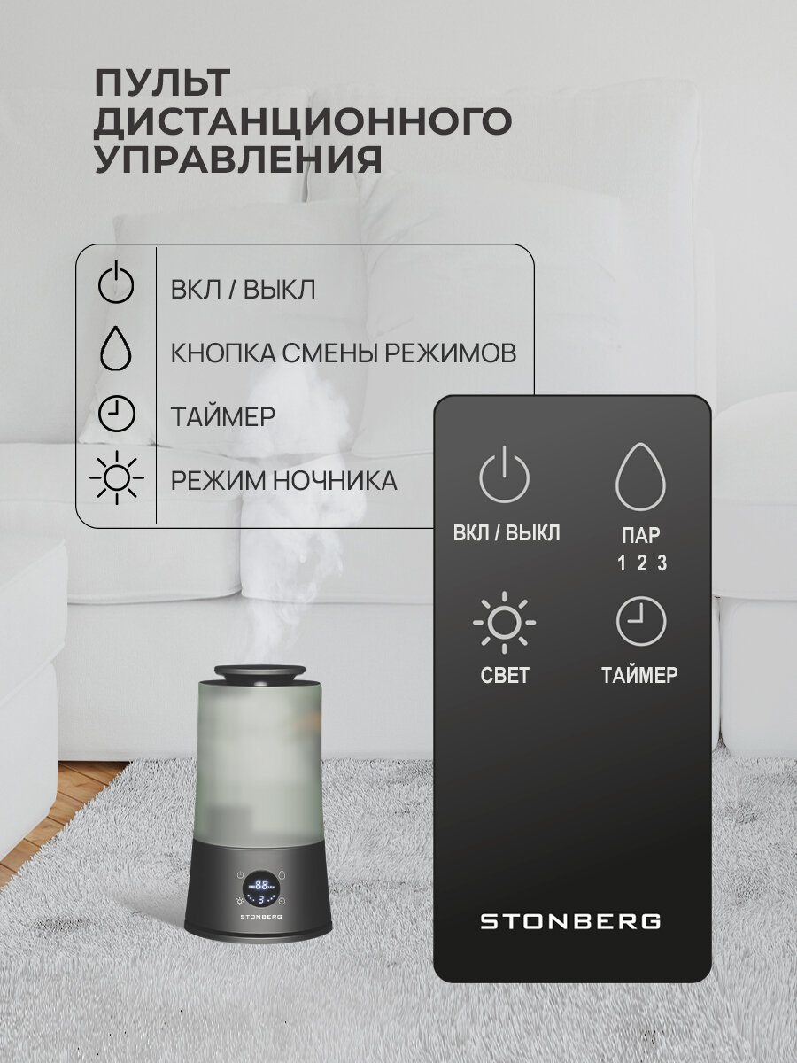 Увлажнитель воздуха ультразвуковой Stonberg HD-101B - фотография № 4