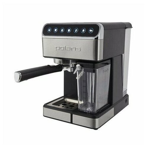 Кофеварка рожковая POLARIS PCM 1535E 1400 Вт объем 18 л 15 бар автокапучинатор черная 37135 2517500₽