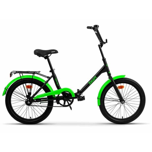фото Велосипед складной aist smart 20 1.1 черно-зеленый, 2023