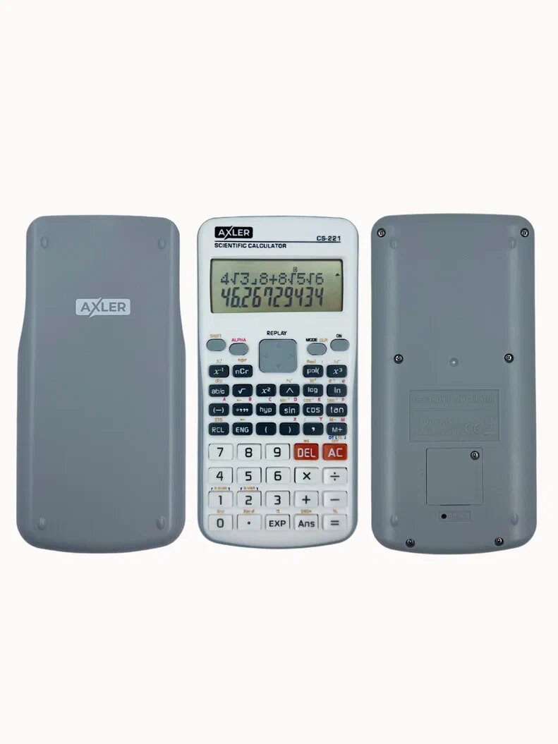 Калькулятор инженерный для школы AXLER непрограммируемый настольный мини калькулятор для ЕГЭ и ОГЭ двухстрочный 12 разрядный