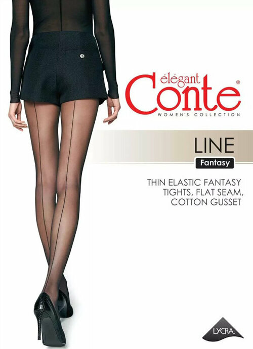 Колготки  Conte Line, 40 den, 2 шт., черный
