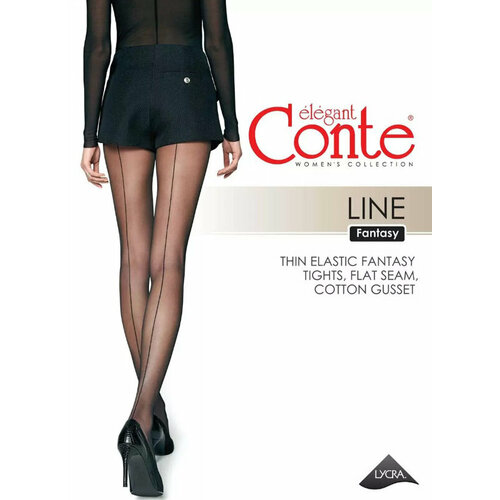 Колготки Conte Line, 40 den, 2 шт., черный