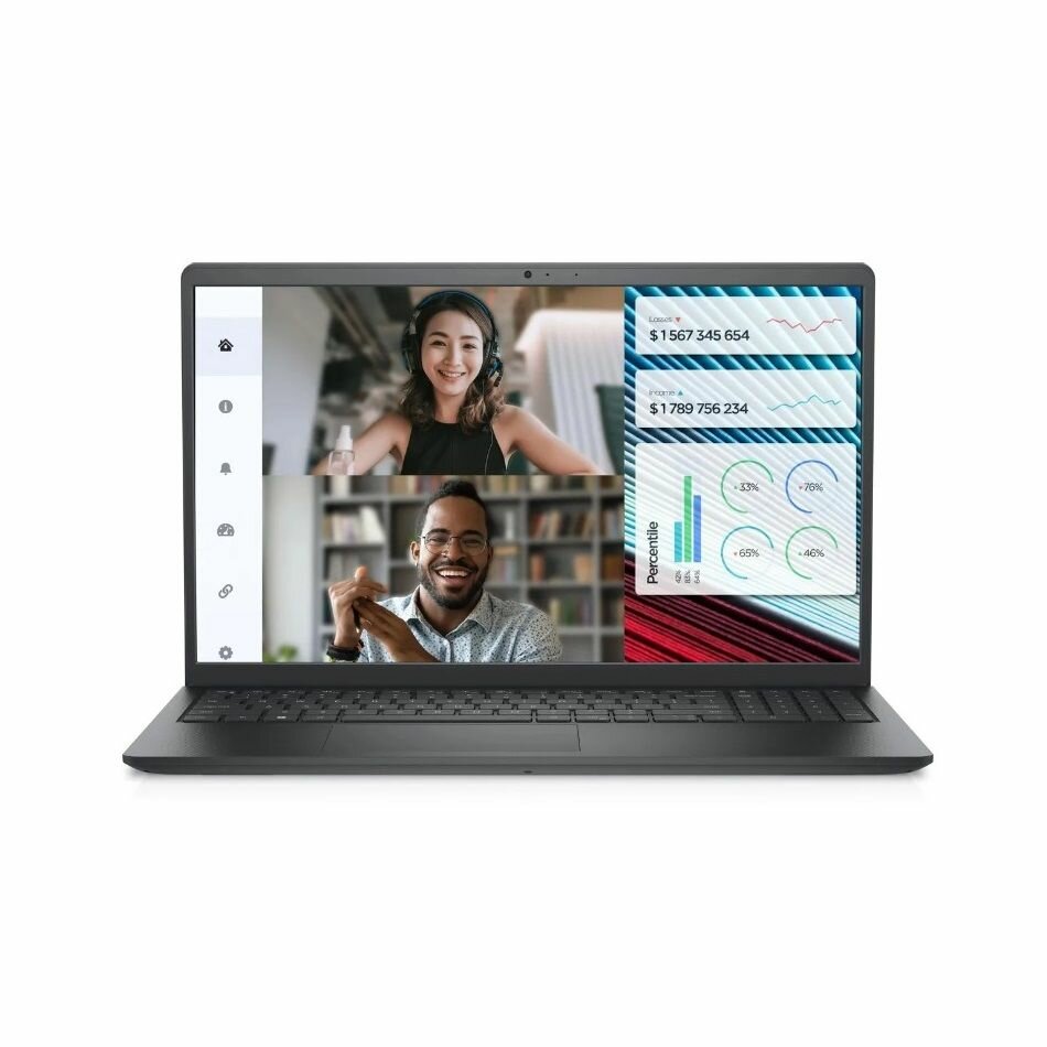 Ноутбук DELL Vostro 3520 3520-3821, 15.6", WVA, Intel Core i3 1215U 1.2ГГц, 6-ядерный, 8ГБ DDR4, 256