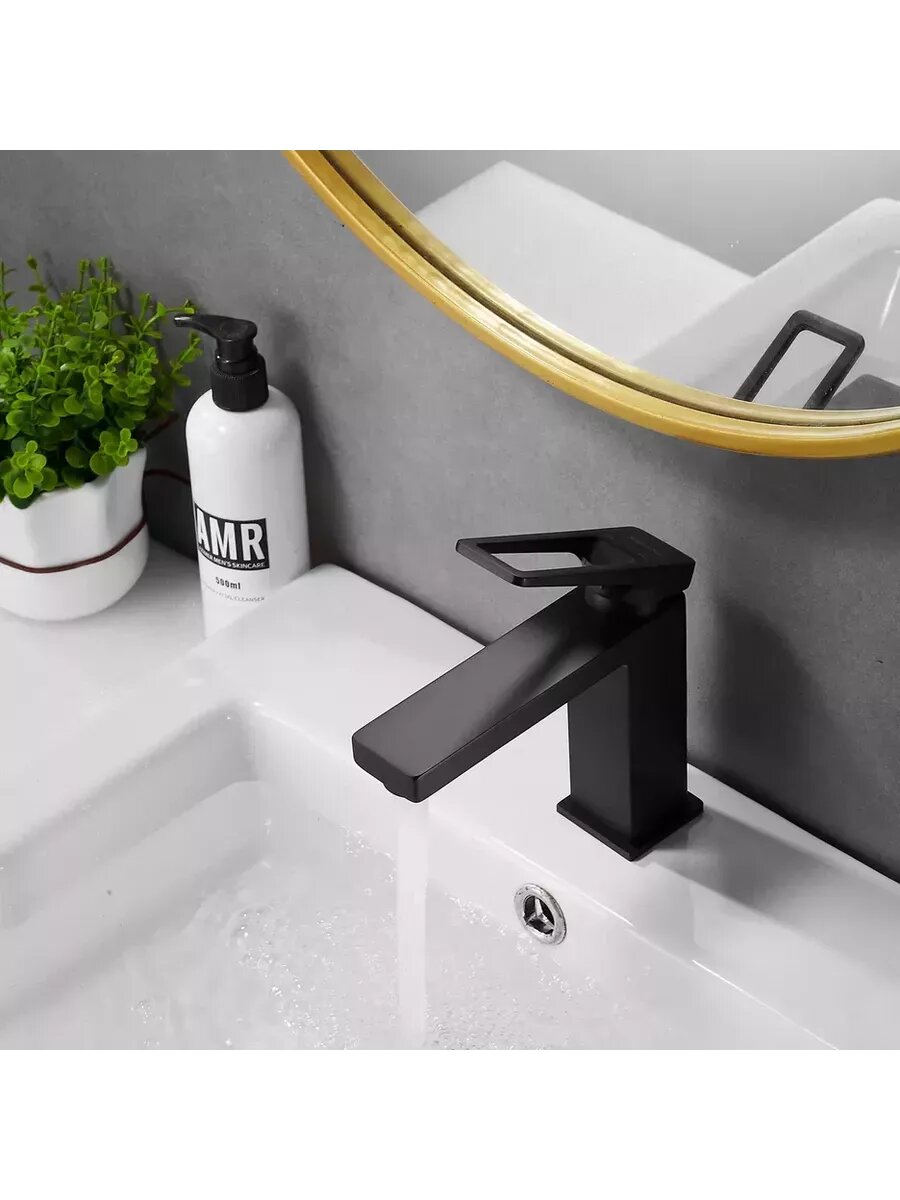 Смеситель для раковины S6801H черный — фото 1