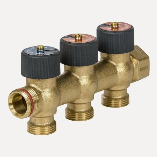 Изображение товара Распределительная гребенка с функцией отключения на 3 отвода 3/4"*3/4"EK